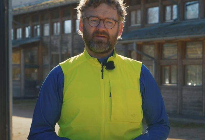 Rasmus fortæller om cyklisme på hans arbejdsplads.